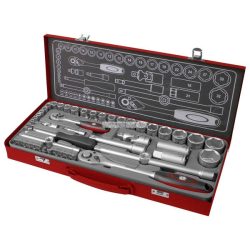   dugókulcs klt. 1/2", 1/4", 50db, 61CrV5; mattkróm FORTUM