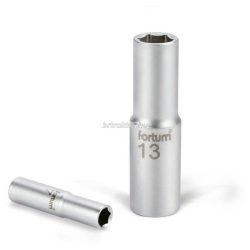   dugófej, hosszított, 1/4" 12mm, 61CrV5, mattkróm, 50mm hosszú